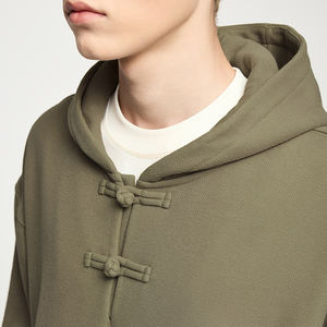 Felpa da uomo con cappuccio oversize 410 GSM donna in bianco con cappuccio OEM felpa con cappuccio nera da uomo - Product Image 1