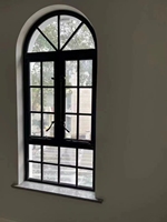 Ventanas y Puertas de Aluminio Curvas Semicirculares con Arco Decorativo Francés, Diseño Personalizado por el Fabricante, Vidrio Templado