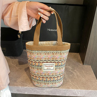 Sac à déjeuner en nylon fait main haut de gamme - Nouveau style panier de cuisine avec fermeture éclair pour employés de bureau - Sacs de grande capacité en gros