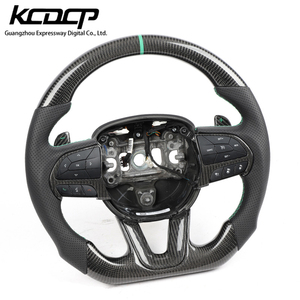 Volante <span class=keywords><strong>de</strong></span> <span class=keywords><strong>Fibra</strong></span> <span class=keywords><strong>de</strong></span> <span class=keywords><strong>Carbono</strong></span> Personalizado para Dodge CHARGER SRT Challenger con Luces LED <span class=keywords><strong>de</strong></span> Cambio - Product Image 4