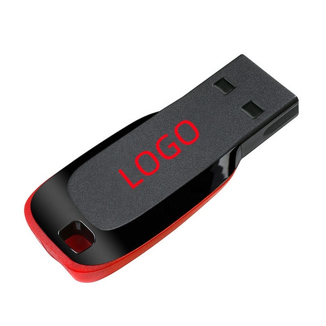 Custom Logo Printing Plastic New USB Flash Drive 8GB/16GB/32GB/64GB/128GB USB 2.0/3.0 Wholesale