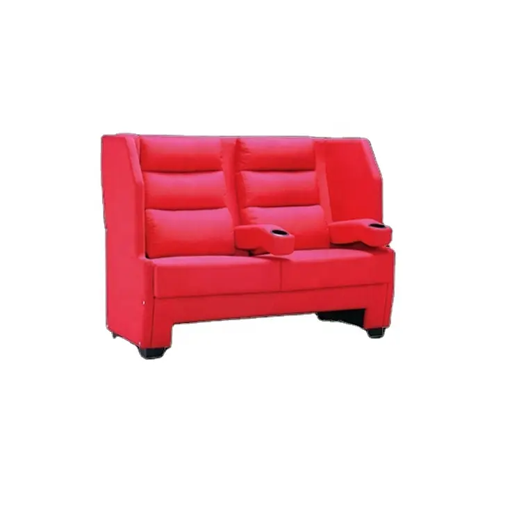 Hot Selling Rode Stof Loveseat Theater Cinema Stoelen Voor Commerciële Cinema Hall