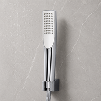 Kepala Pancuran Tangan Stainless Steel Dengan Filter, Tekanan Tinggi, Hemat Air, Set Pijat Kamar Mandi, Penyangga Selang, Bahan Filtrasi KW