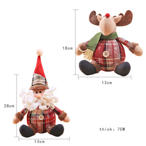 Decoraciones Navideñas de 28 cm, Muñecos Navideños, Decoración para Árboles, <span class=keywords><strong>Reno</strong></span>, Muñeco de Nieve, Santa Claus, Muñeco sin Rostro, Regalos, Adornos de Año Nuevo - Product Image 3
