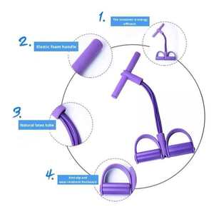 Đa chức năng căng thẳng dây đàn hồi Yoga Pedal puller kháng ban nhạc cao su thiên nhiên EVA bọt căng thẳng dây thiết bị tập thể dục - Product Image 4