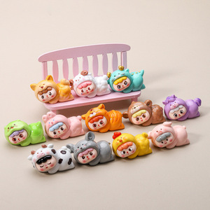 12 Figuras de Resina de Animales del Zodiaco, Lindas Figuras en Posición Acostada, Mini Adornos Coleccionables para Decoración del Hogar, Escritorio o Estante - Product Image 1