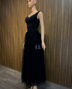 Vestido de Mujer con Corte en A y Manga Regular, Tela de Malla de Algodón y Poliéster, Transpirable, Casual, Elegante, a la Moda, para Invierno, Estilo Urbano - Product Image 1