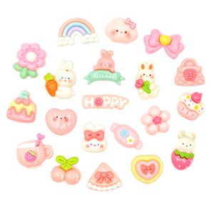 Accesorios de Resina de Animales de Dibujos Animados Variados al por Mayor, Adornos de Pegamento en Crema de 2 cm Pintados para Proyectos de Manualidades DIY - Product Image 1