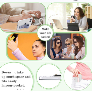 Giá Đỡ Điện Thoại Cho Iphone Giá Đỡ Điện Thoại Di Động Giá Đỡ Ổ Cắm Thông Dụng Kéo Đẩy Dây Đeo Cổ Tay Màu Trơn Dây Đeo Tay Điện Thoại Ngón Tay - Product Image 6