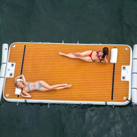 Plateforme flottante gonflable à bas prix, ponton de loisirs à double couche, quai personnalisé pour bateau