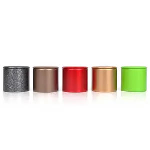 Wholesale Bulk Red Color Airtight Metal Storage Food Grade Small Tea Tins