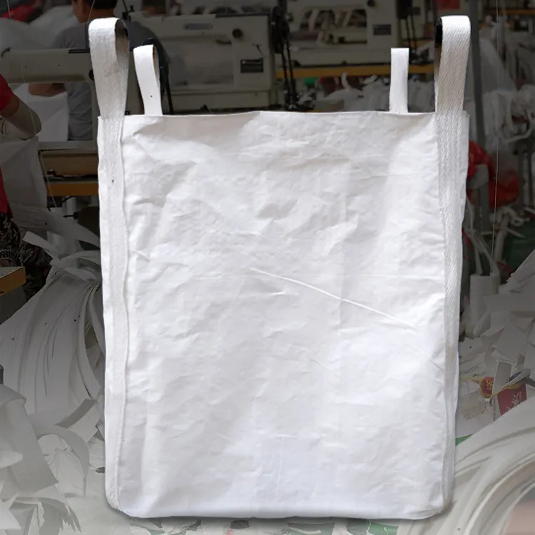 ผู้ผลิตถุงจัมโบ้ถุง FIBC ถุงตันคุณภาพสูงพร้อมพวยปล่อยกําลังโหลด 1,000 กก