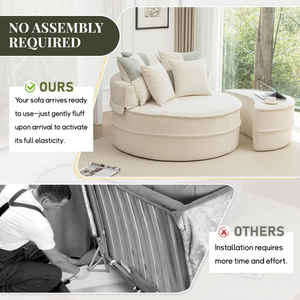 Produits très demandés sur Alibaba : Canapé sous vide avec chaise longue ronde, mobilier de salon, usine de Nankang - Product Image 2