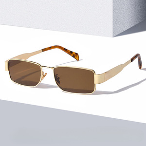 Gafas de Sol de Diseño Cuadrado Pequeño con Montura Metálica de Lujo, Personalizables, Casuales, para Hombre y Mujer, con Protección UV400 - Product Image 1