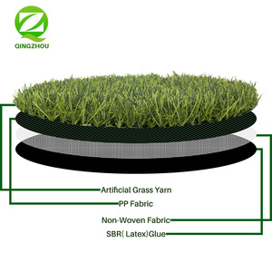 Thanh Châu Màu Xanh Lá Cây Pasto Sintetico Nhựa Cỏ Gạch Nhân Tạo Cảnh Quan Thảm Mat 20/30Mm Đống Chiều Cao PP + Không Dệt Ủng Hộ 16800 - Product Image 6