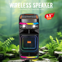 Système de karaoké portable rechargeable avec deux microphones sans fil RGB pour fêtes à domicile et chant en extérieur