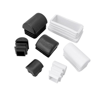 Embout de tube carré bombé noir en plastique, capuchon d'extrémité de tuyau arqué, anti-rouille, protection de sol pour rack et cadre de fitness, fabriqué en Chine