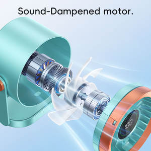 مروحة مكتبية بسبع شفرات مع شاشة لمس رقمية وتصميم مروحة صغيرة بمنفذ <span class=keywords><strong>USB</strong></span>، مثالية لتبريد الأجواء الحارة في الصيف - Product Image 6