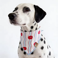 Bandana Triangulaire de Luxe pour Chiens, Imprimé Personnalisé, Écologique, Doux, 100% Coton, Foulard de Cou, Accessoire de Mode pour Halloween et Noël