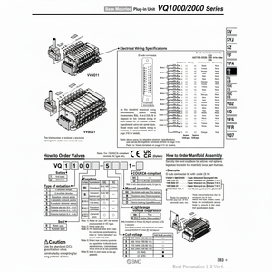 Électrovanne pneumatique SMC VQ2A01-5B1 pièces pneumatiques - Product Image 1
