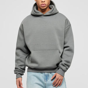 Sudadera Corta Holgada con Capucha de Felpa Francesa para Hombre, 100% Algodón de Alto Gramaje, 500 g/m², de Alta Calidad y Estilo Oversized - Product Image 1