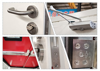 Porte en acier ignifugée moderne Bastion avec moustiquaire en acier inoxydable, quincaillerie roulante, certification incendie, finition de qualité