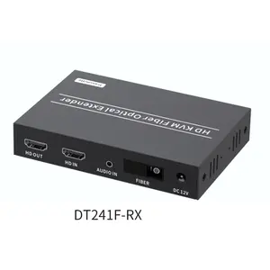 20Km HDMI USB KVM Extender Serat Optik dengan Audio Di Video Transmitter Receiver TCP IP Jaringan Router untuk Keyboard Mouse