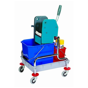 Carrello Multiuso 6 L Rosso in Acciaio Inossidabile con Secchio per Pulizie - Product Image 2