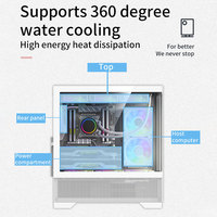 Wholesale M-ATX Tower PC Case With Tempered Glass OEM Factory Gaming Computer for Desktop RGB Fans and Audio Port