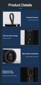 Không thấm nước bluetooths tương thích di động loa FM Đài phát thanh loa không dây Bass Stereo Microphone Loa RGB Loa thông minh - Product Image 4