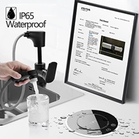 Prise de table escamotable automatique à commande tactile Tuya WIFI, prise encastrée étanche IP65 avec haut-parleur et chargeur sans fil