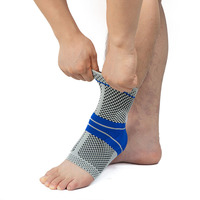 Nouvelles Chaussettes et Manchons de Compression pour Chevilles, Stabilisateurs de Protection Respirants Unisexe avec Gel de Silice et Design Tricoté pour Sports d'Hiver