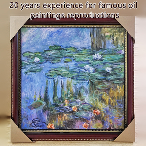 Peinture à l'huile sur toile de qualité muséale, reproduction de l'art <span class=keywords><strong>impressionniste</strong></span> célèbre de <span class=keywords><strong>Claude</strong></span> <span class=keywords><strong>Monet</strong></span>, Nénuphars dans un étang, faite à la main - Product Image 4