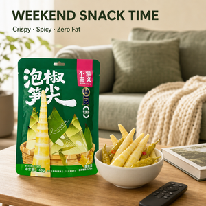 Snack di Germogli di Bambù Piccanti Sottaceto per Serate Birra, Cibo da <span class=keywords><strong>Bar</strong></span> e Antipasti per Feste, Verdura Croccante e Acida Pronta da Mangiare - Product Image 1