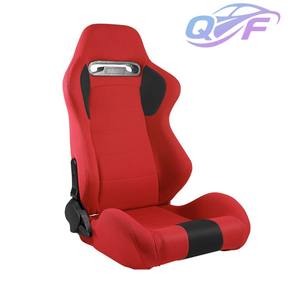 Nuevos Asientos de Carreras Tipo Bucket de Tela de Gamuza Roja, Asientos Deportivos Universales con Techo, Asientos para Tráfico Intenso - Product Image 2