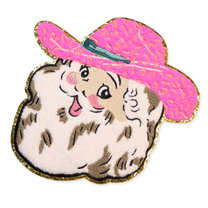 Fashion Christmas Santa Claus Heat <b>Press</b> Iron on Patches Chenille Custom Adhesive Trendy Patches for <b>Clothes</b> - Product Image 1