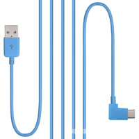 Kabel USB 3A Tipe C 3.0 Pengisian Cepat 90 Derajat Sudut Kanan A ke C Berlapis Pelindung Nilon Datar Pita 90 Derajat Kabel USB Tipe C
