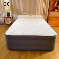 Lit d'air portable en coton matelassé gonflable en PVC, matelas d'air de poche pour camion avec pompe intégrée