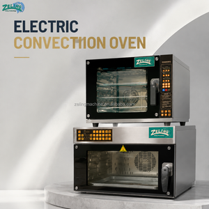 Horno de Convección Eléctrico con Pantalla Táctil ZL-T4E, Mini Horno Comercial de Acero Inoxidable con Vapor para Repostería - Product Image 1