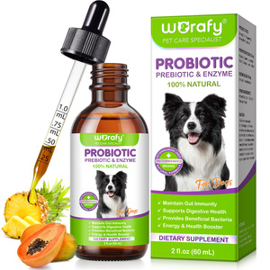 Worafy Pet 3 en 1 Probiot compatible con la salud digestiva Probióticos para mascotas Orgánicos proporciona <span class=keywords><strong>bacterias</strong></span> beneficiosas Gotas líquidas - Product Image 1