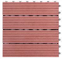 Carreaux de sol pour terrasse extérieure en Wpc Composite Carreaux de terrasse extérieurs imperméables à emboîtement Carreau de terrasse en Wpc 30x30
