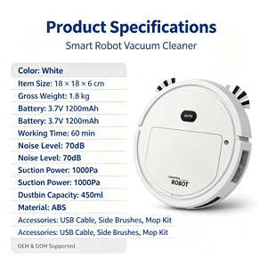 Mini <span class=keywords><strong>aspirateur</strong></span> <span class=keywords><strong>vapeur</strong></span> 3 en 1 sans fil rechargeable par USB, aspiration 900Pa, 1200mAh, 50 minutes d'autonomie, double moteur, noir et blanc - Product Image 1