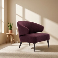 Fauteuil d'appoint individuel en tissu, robuste, avec structure en acier au carbone, idéal pour salon et chambre à coucher – Vente directe usine, OEM/ODM, offre spéciale