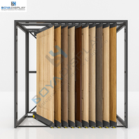 Présentoir d'échantillons de portes coulissantes modernes en métal et bois, sur mesure, certifié ISO9001, de l'usine BoYa Display