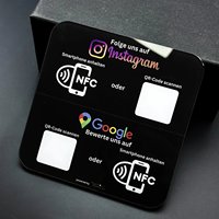 Carte de Révision d'Entreprise NFC Époxy Haute Fréquence Puce 215, Tag Google Avis Personnalisé pour la Promotion Commerciale et le Partage de Lien Numérique