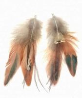 Grosir grosir grosir buatan tangan Bohemian Boho anting-anting mode halus menjuntai jatuh bulu asli rumbai panjang untuk wanita