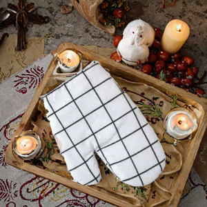 Hot Sale High-Temperature Resistant Cotton Printed <b>Kitchen</b> Gloves Oven Mitts with Anti-Scalding Feature - Product Image 2