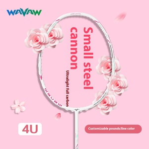 WAVAW Small Steel Cannon, <span class=keywords><strong>raquette</strong></span> de <span class=keywords><strong>badminton</strong></span> en fibre de carbone de qualité compétition, type offensif, légère 80g, légèrement renforcée, très vendue - Product Image 4