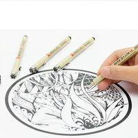Marqueur artistique noir personnalisé, 12 types, pointe de 0,01 à 1 mm, non effaçable, fabriqué en Chine, emballage personnalisé avec logo pour le dessin et l'esquisse