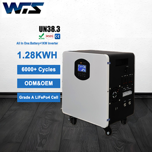 Nhà Máy Bán buôn tất cả trong một pin biến tần 1.28kwh 2.56kwh 1kw 3KW nhà LiFePO4 pin điện đứng nhà năng lượng mặt trời hệ thống năng lượng - Product Image 1
